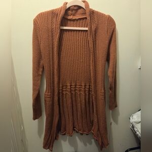 Cozy Brown Open-Front Cardigan